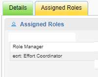 Screenshot of the Assigned Roles tab.